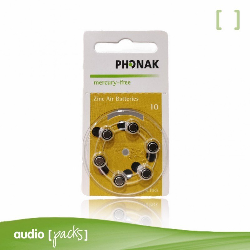 30 pilas Phonak amarillas para audífonos (10)