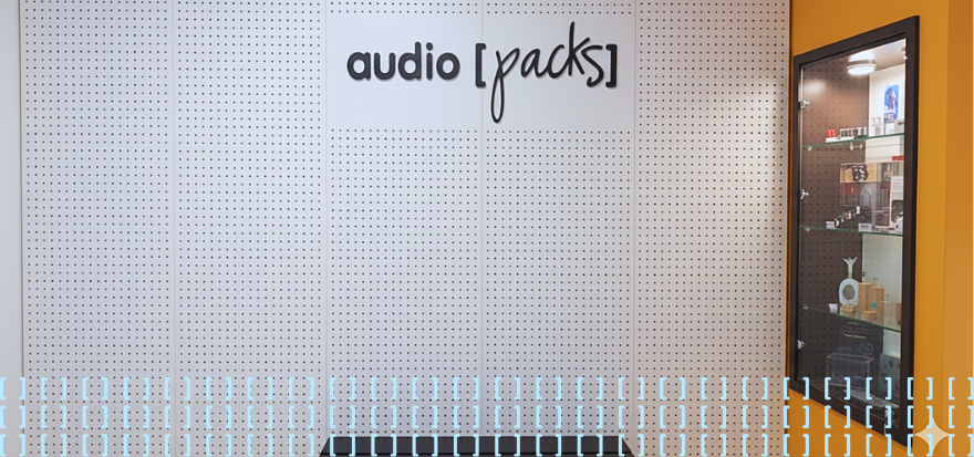 por que audiopacks nosotros pared logo centro
