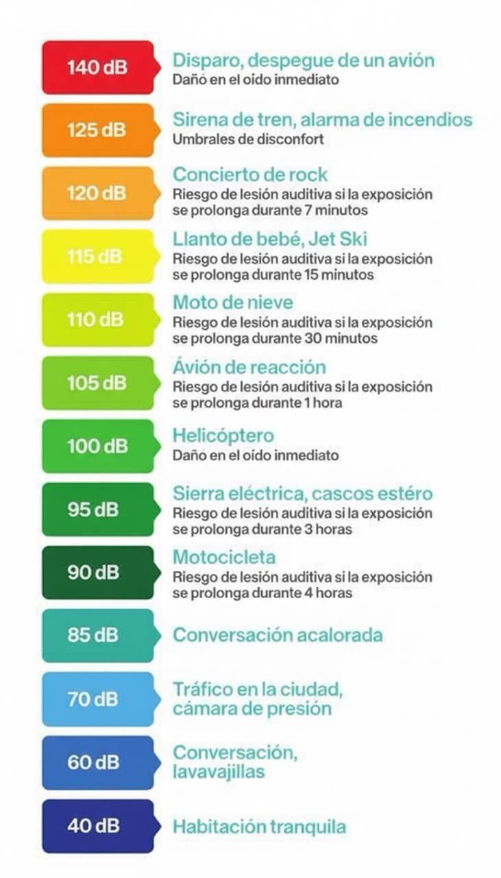 tabla de ruidos.segun intensidad
